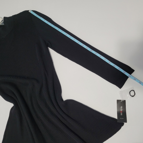 Style & Co Women's Size Small Ribbed  Mock Neck  Sweater  Black Long sleeved NWT - Picture 11 of 14